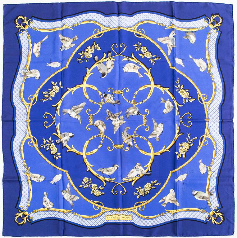 Hermès, a 'La Clé des Champs' silk scarf.