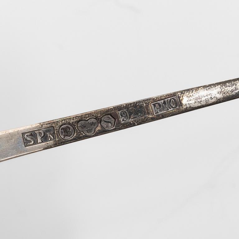 Guldsmed S Petersson i Söderhamn Ab, skedar, 3+1 st, sterlingsilver, Bollnäs, bl a 1989.