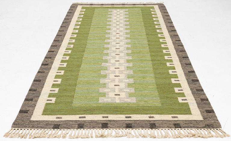 Aina Kånge, a flat weave runner, c 340 x 140 cm, signed AK.