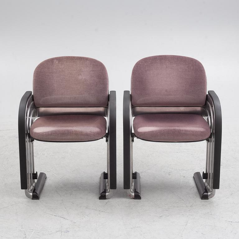 Gerd Lange, a pair of chairs, for the Frankfurt Opera, Schröder & Heinzelmann, Germany.