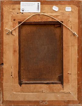 OKÄND KONSTNÄR, oljor på duk, 2 st, otydl sign. På ramarna betecknade J. Meadows 1857.