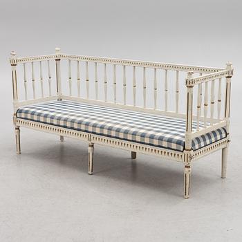 A Gustavian sofa, circa 1800.