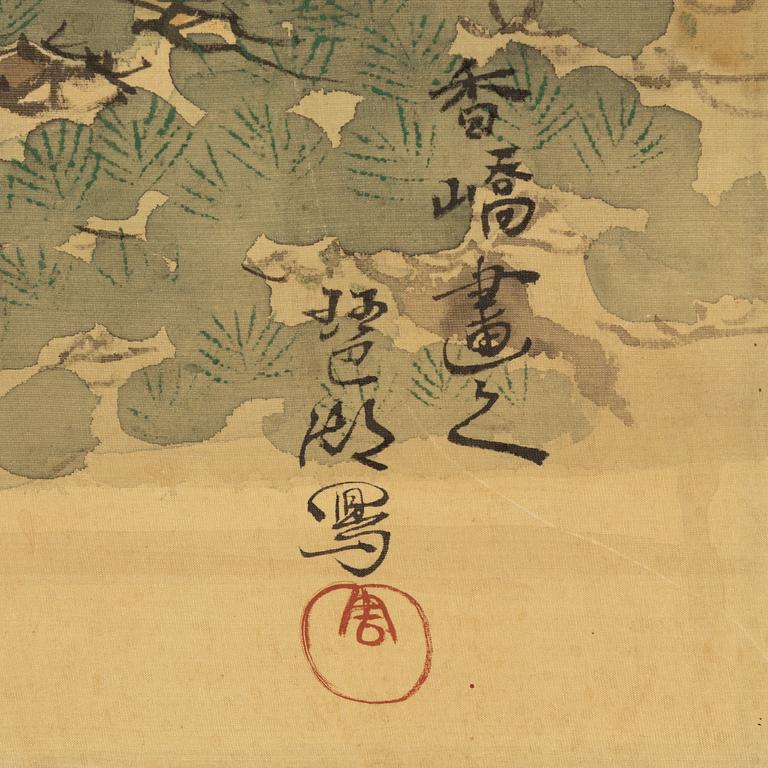 Taniguchi Kokyo, kopia efter, tusch och akvarell på siden.