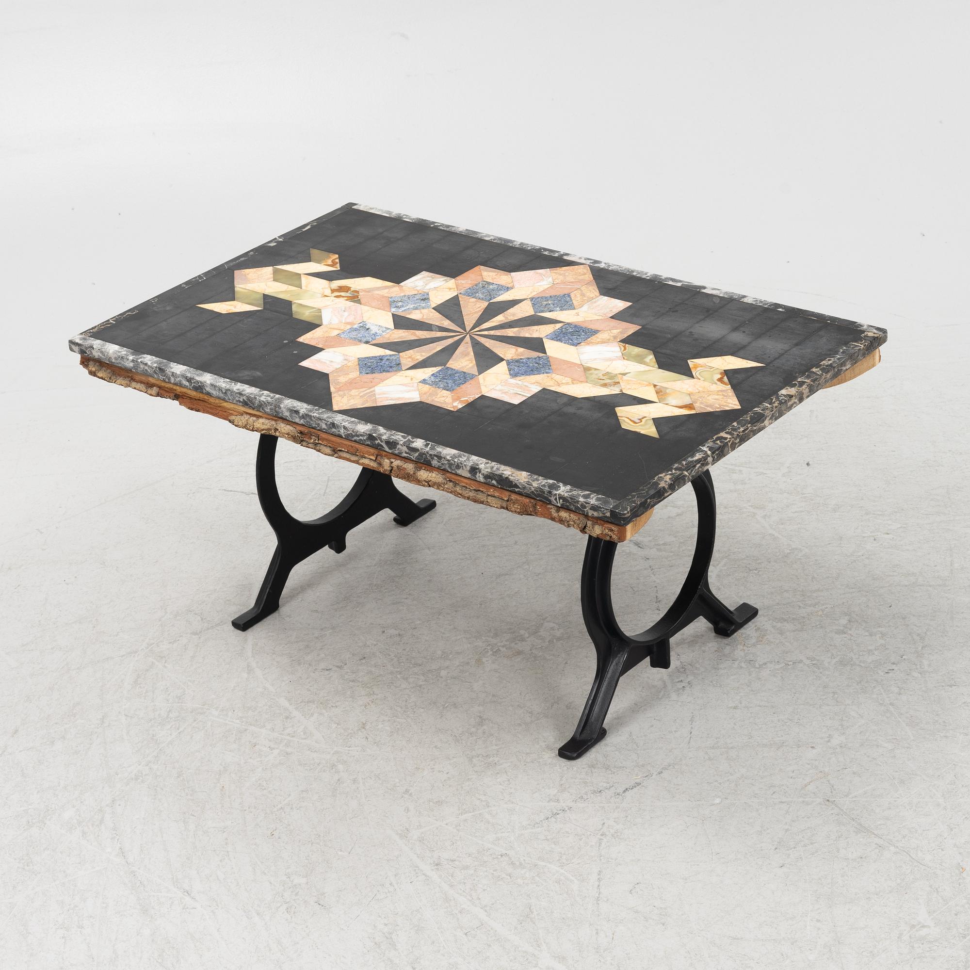 A side table with top made of pietra dura, 20th century.