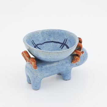 Kitty Rix, an earthenware figurine/salt cellar, Wiener Werkstätte, Austria.