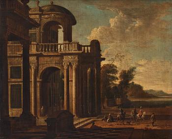 Jan Baptist van der Straeten, A Hawking party near a Palace.