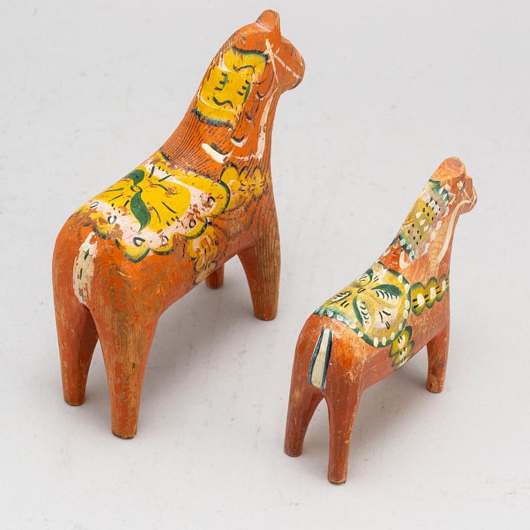 Two wooden horses. First half of the 20th century.