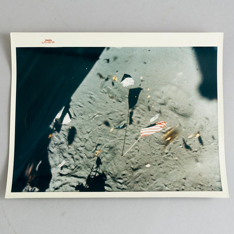 A collection of 8 photographs by NASA Apollo 14, 1971, stamped.