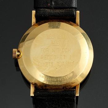 ARMBANDSUR, herr, 18 k guld, "New Art", Certina, 1900-talets andra hälft, total vikt 33 g.