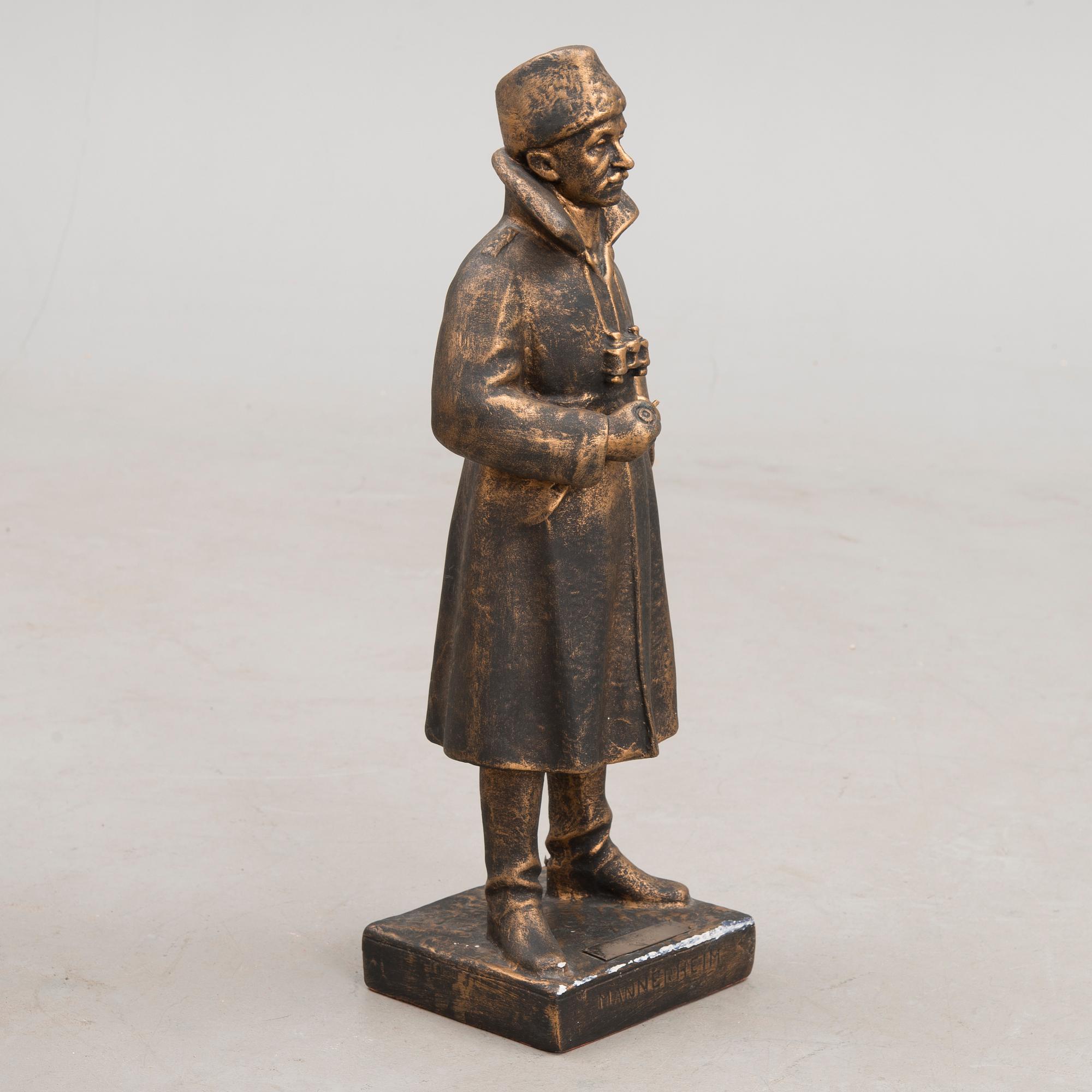 patinated plaster, signed and dated 1940.
