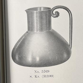 Sylvia Stave, a pewter jug model "5769", C.G. Hallberg, Stockholm, 1934.