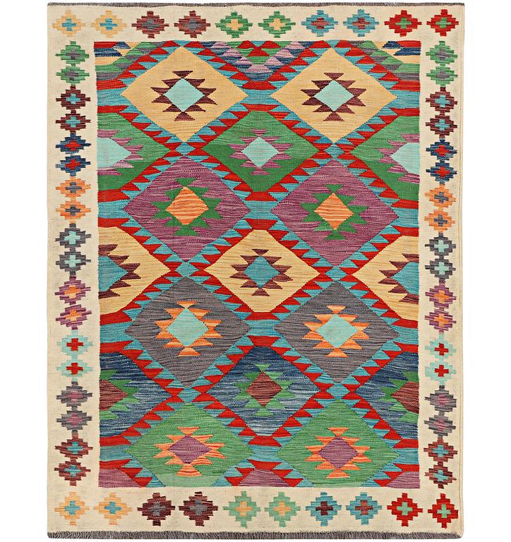 A carpet, Kilim, c. 193 x 143 cm.