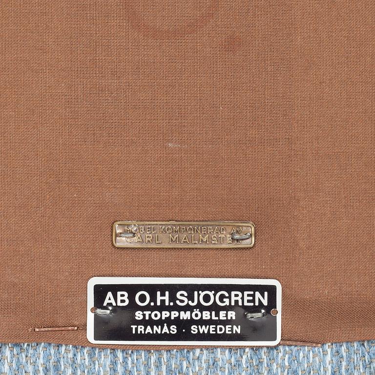 SOFFA OCH FÅTÖLJ, "Samsas" brickmärkt Carl Malmsten.