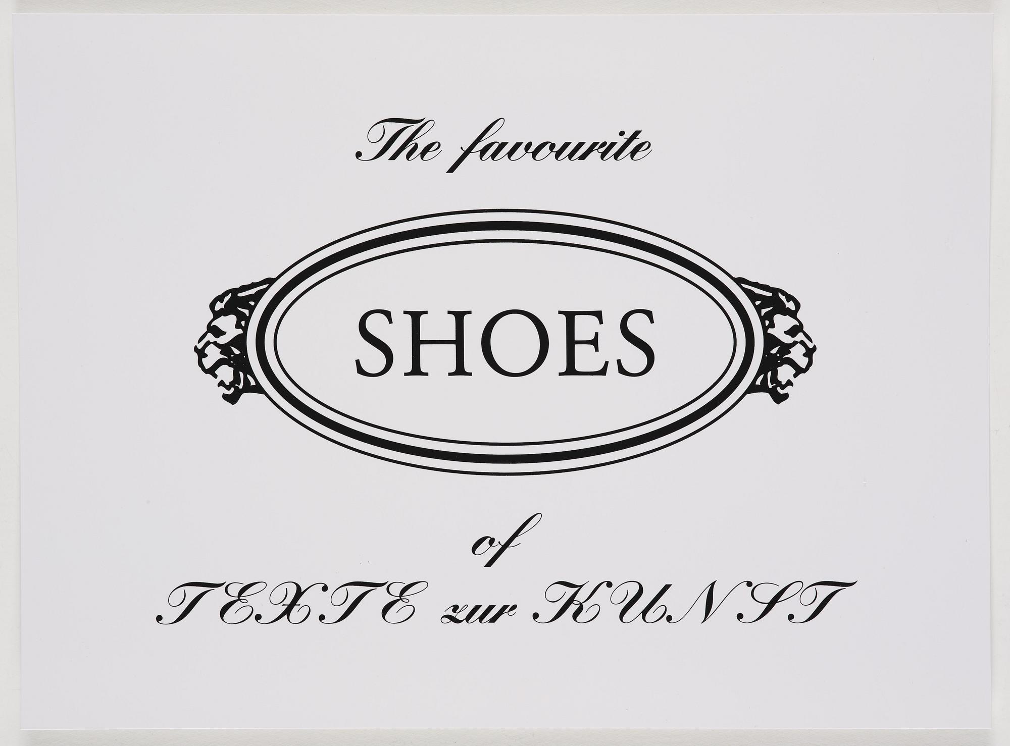 Olaf Nicolai, "The Favourite Shoes of Texte zur Kunst".
