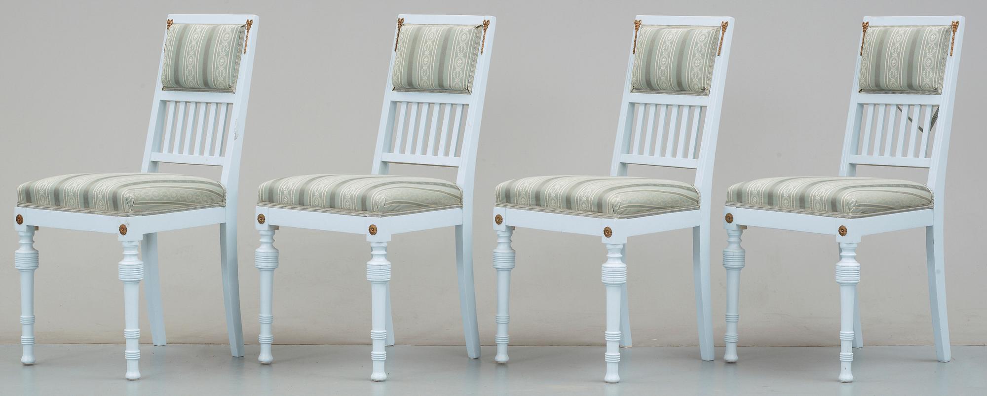 SALONGSGRUPP, 8 delar, empirestil 1910-tal.