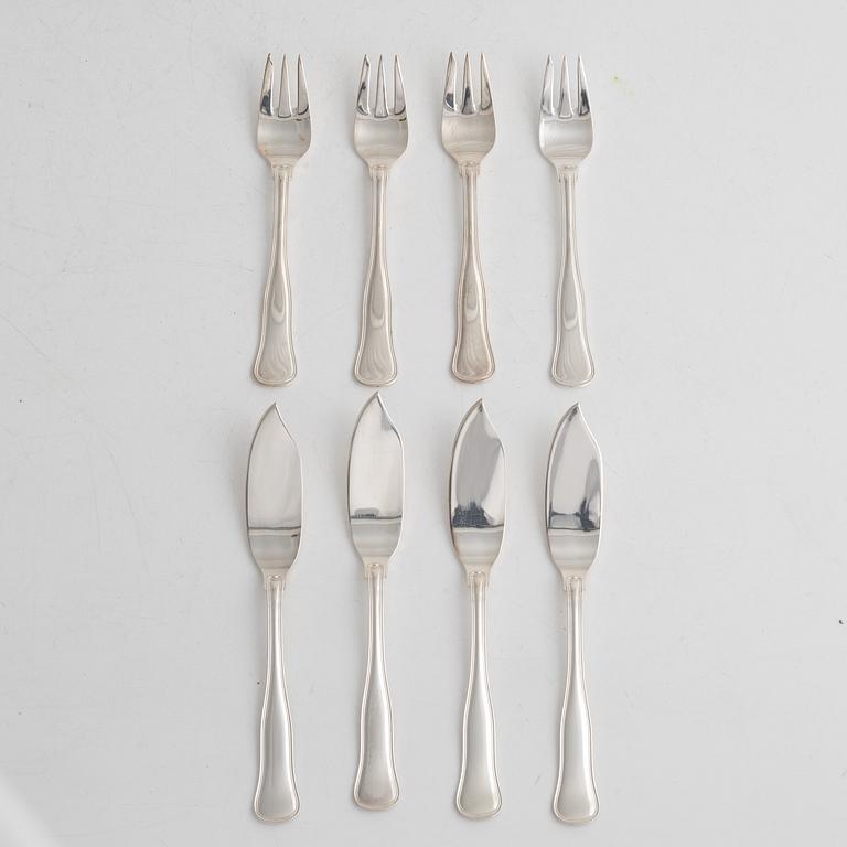 CG Hallberg, fish cutlery, 12 pieces, silver, Stockholm 1933.