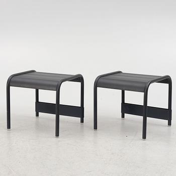 Frédéric Sofia, stools, a pair, "Luxembourg", Fermob.