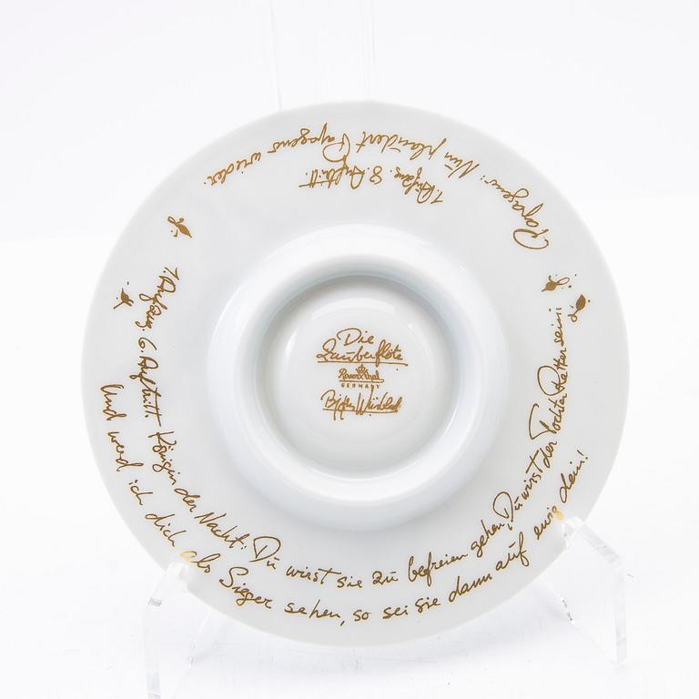 Björn Wiinblad, service pieces, porcelain, 13 pieces, "The Magic Flute"/"Die Zauberflöte", Rosenthal, Germany.