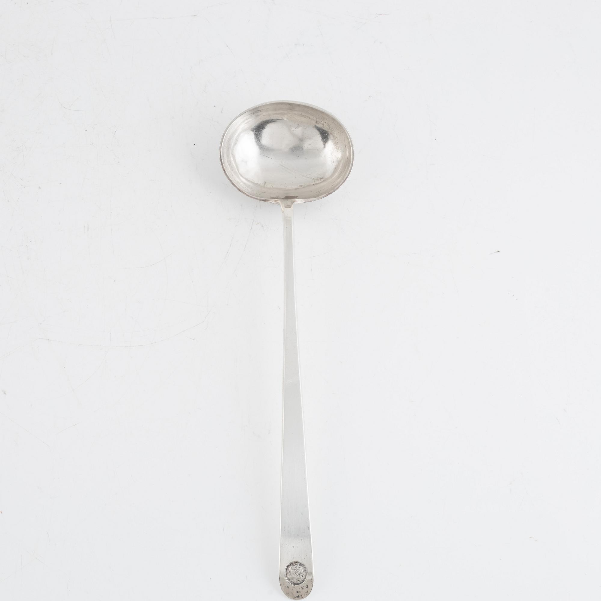 Soup ladle / punch ladle, silver, 18th Century.