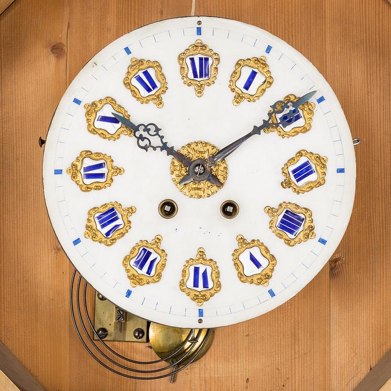 A late 19th Century wall clock, Gothenburg.