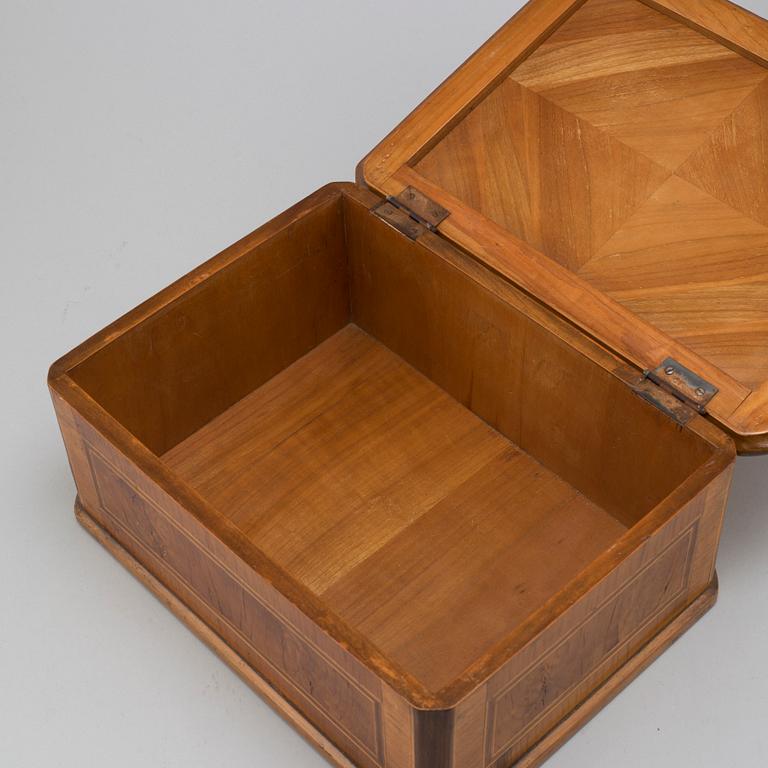 A late 19th century wooden box.