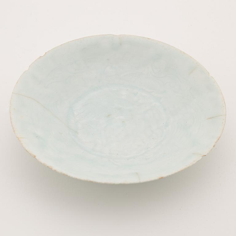 A qingbai dish, Song dynasty (960-1279).