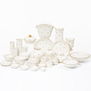 Wilhelm Kåge, a 53-piece ceramics collection 'Carrara', Gustavsberg.