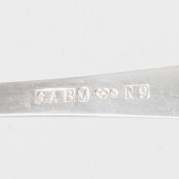 Jacob Ängman, bestick, 48 delar, silver, "Rosenholm", GAB NP9.