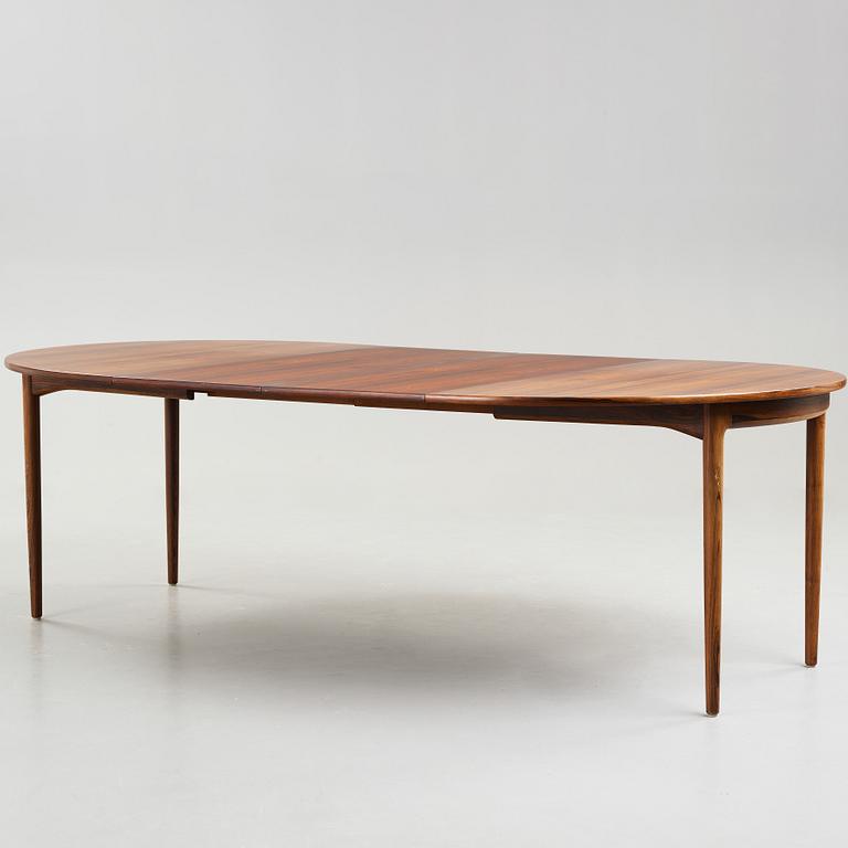 NIELS OLE MØLLER, matbord med sex stolar, modell 78, JL Møller, Danmark 1960-tal.