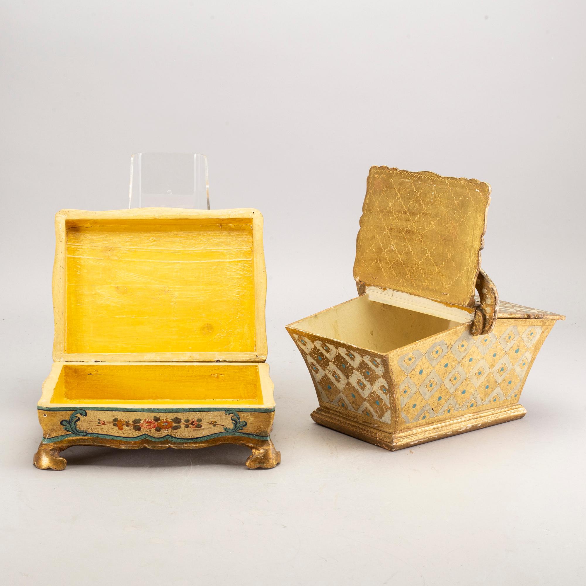 Seven mid 20th century wood items from Paolet, Firenze Italy.