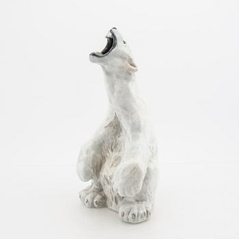 Carl Frederik Liisberg, a polar bear porcelain figurine, Royal Copenhagen, Denmark, 1963.