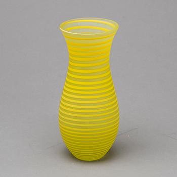 GUNNEL SAHLIN, a signed Kosta glass vase.