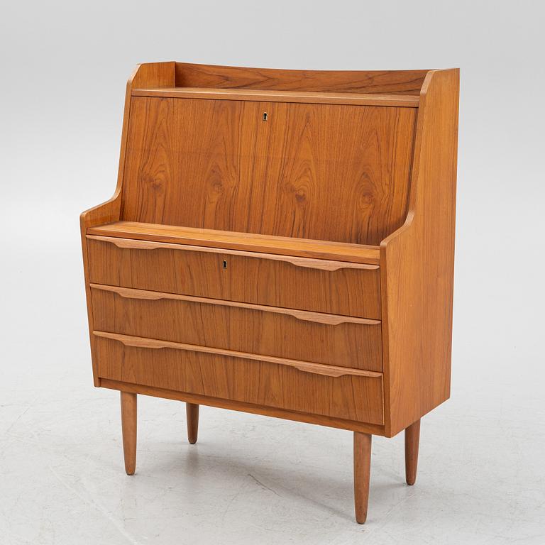 A teak writing desk, 1950-60s.
