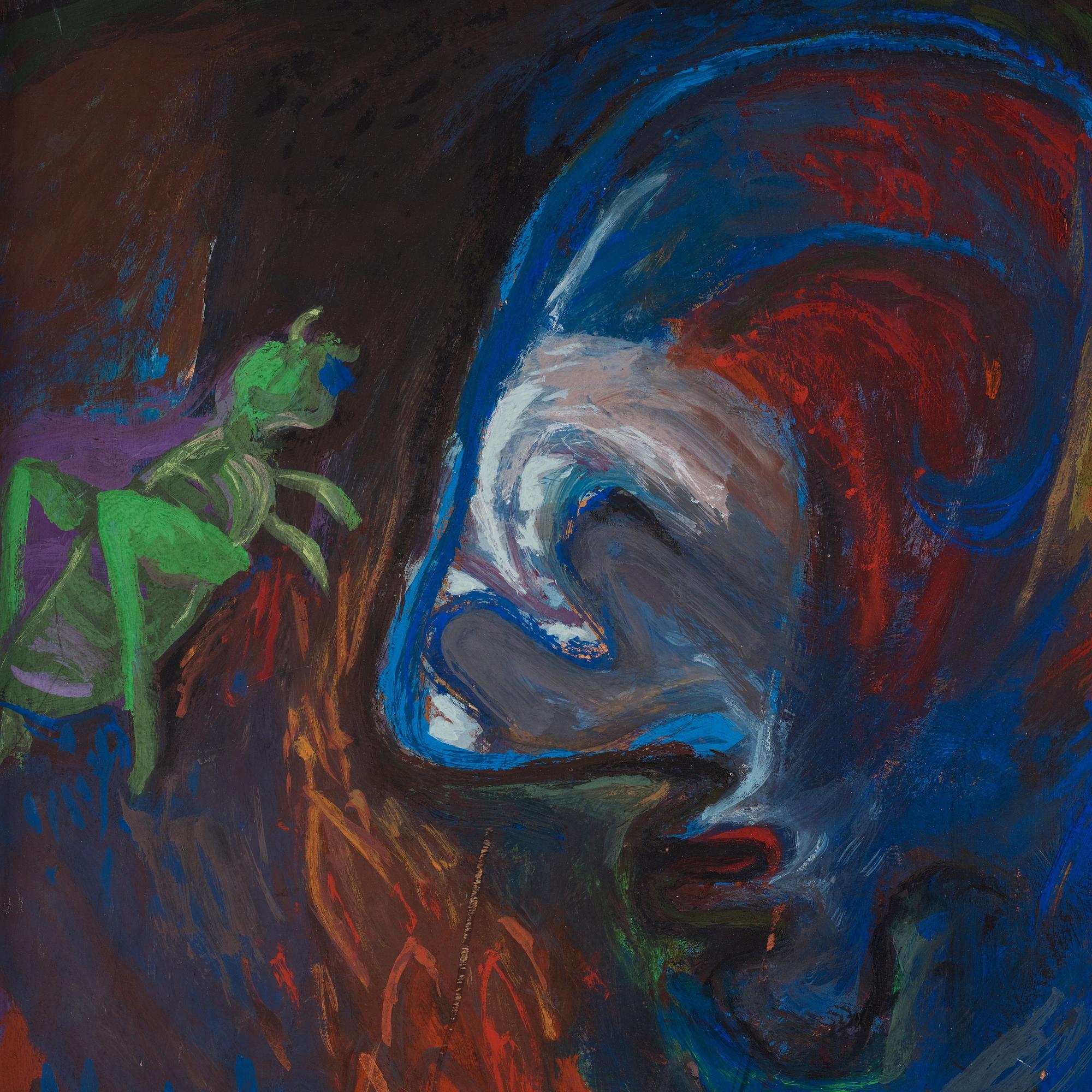 CO Hultén, gouache på pannå, signerad och utförd 1940.