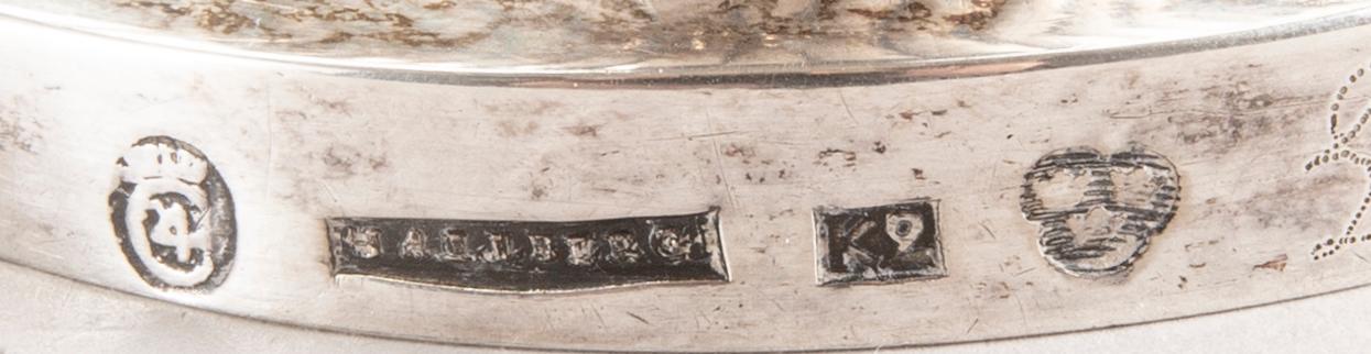 A Swedish 18th century silver suger bowl mark of A Hallberg Kristianstad 1795 weight 798 gr.