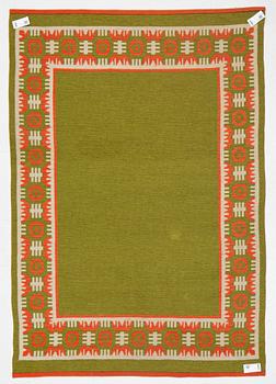 Berit Woelfer, dubbel weave/fla weave, signed BW, ca 224 x 162 cm.