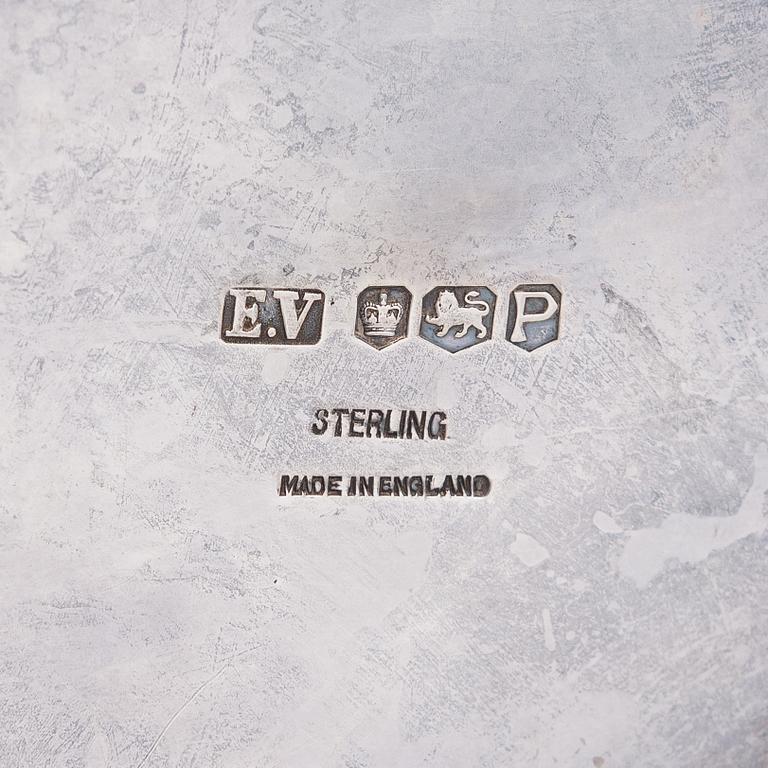 Kahvi- ja teekalusto, 5 osaa, sterlinghopeaa, Emile Viner, Viner's Ltd, Sheffield Englanti 1957.