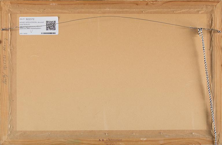 AGNES BÖRJESSON, watercolour, signed AB and dated 1888 Hasseludden.