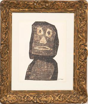Jean Dubuffet, , "Le Guerrier" 1958.