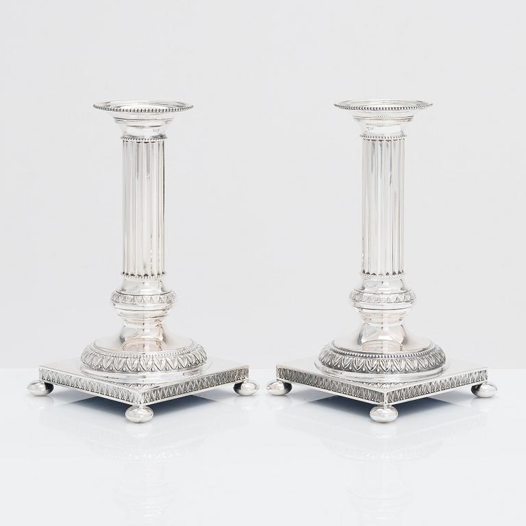 A pair of silver candlesticks, Kultateollisuus, Turku 1962.