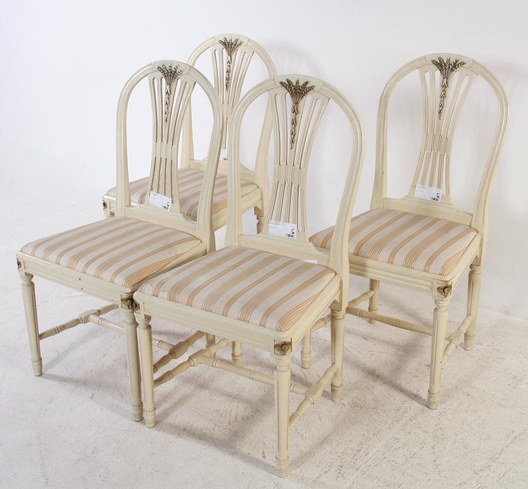 STOLAR, 4 st, gustaviansk stil, sent 1900-tal.