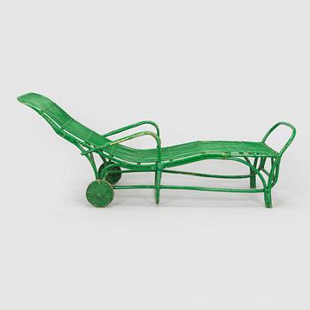 Aino Aalto, puutarhatuoli / aurinkotuoli, malli 374, jälleenmyyjä Artek 1950-luvun alku.