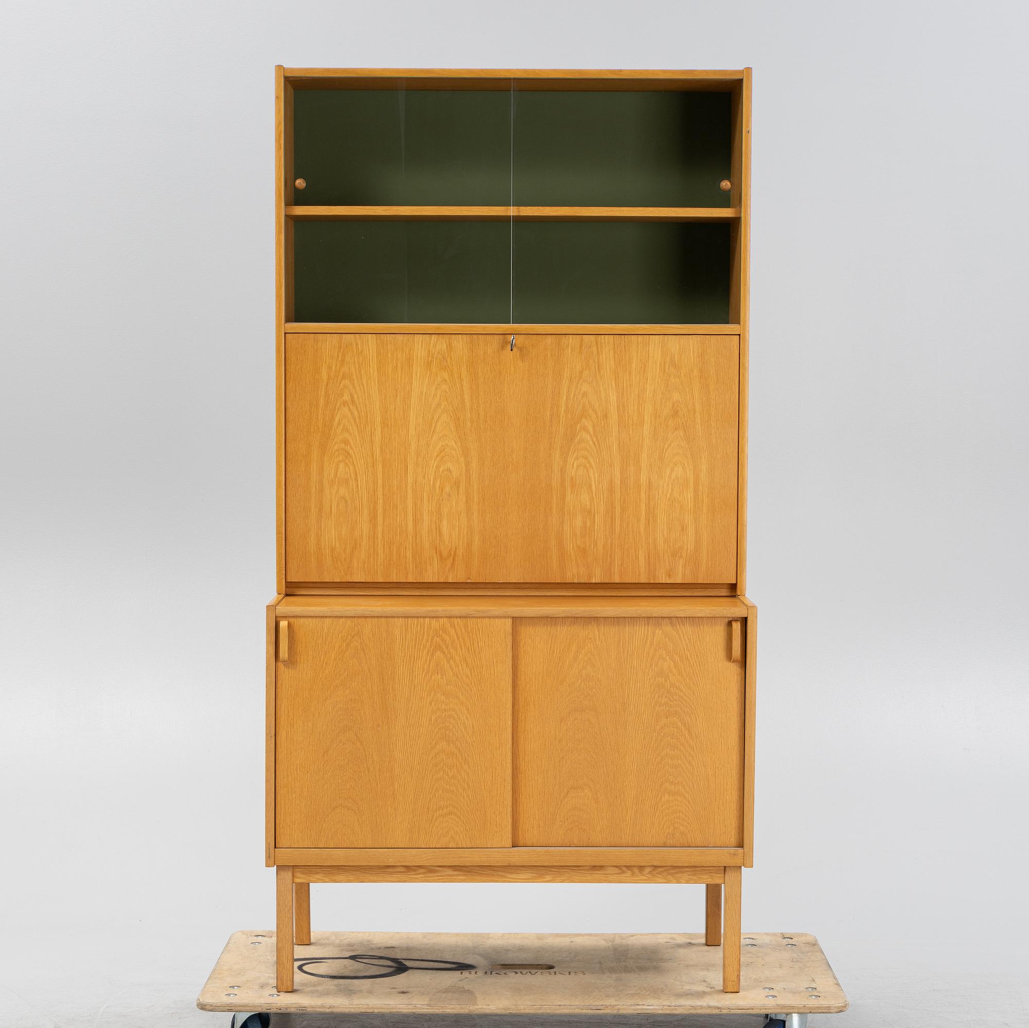 Bertil Fridhagen, a bookcase with barcabinet, Bodafors, Sweden, 1960's.