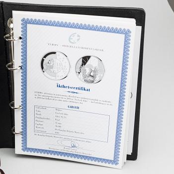 MINNESMYNT, 12, st, silver "Europa" Officiella Europamynt.