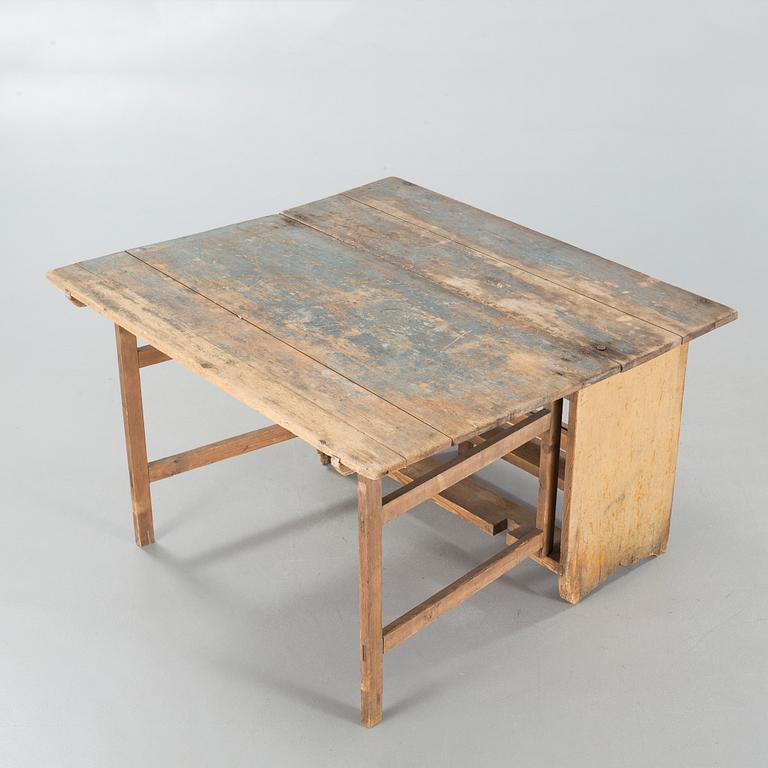 A Swedish handcrafted table, 19th century.