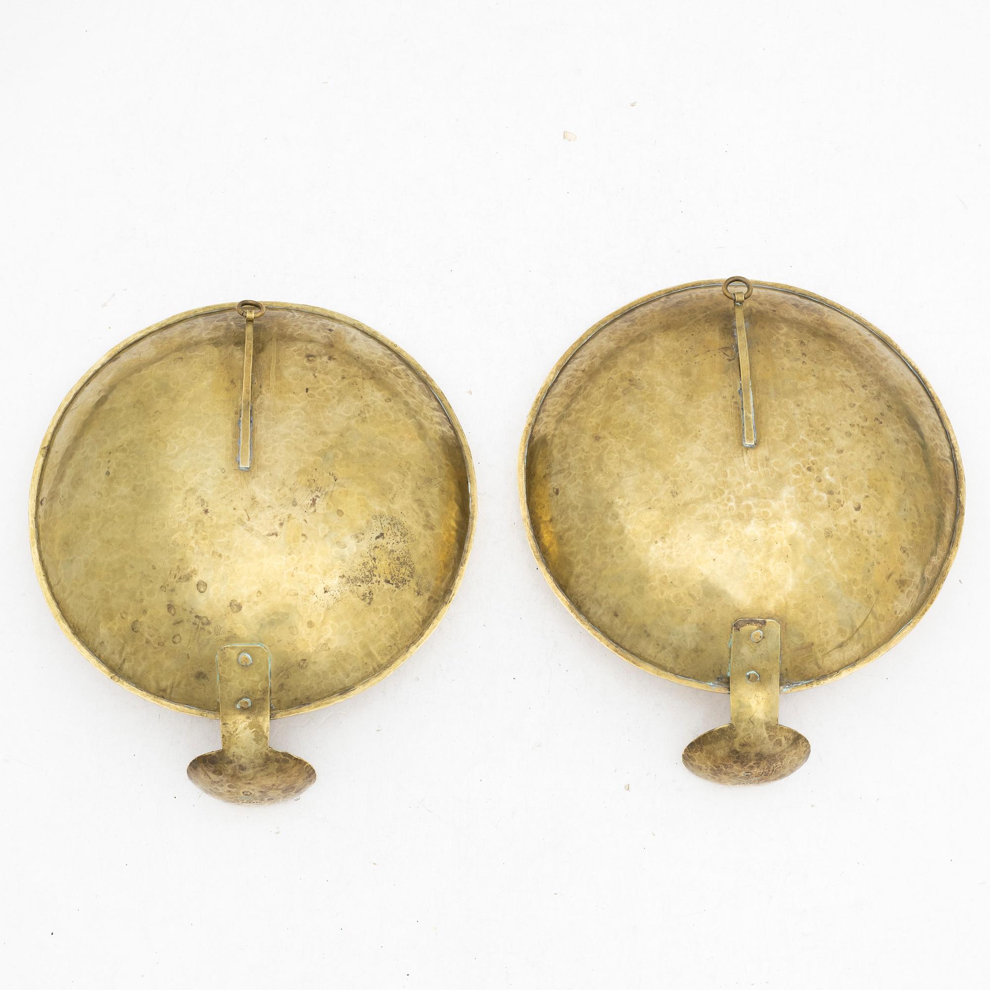 Karl-Erik Torsell, wall sconces, a pair, "Kungalampetten",