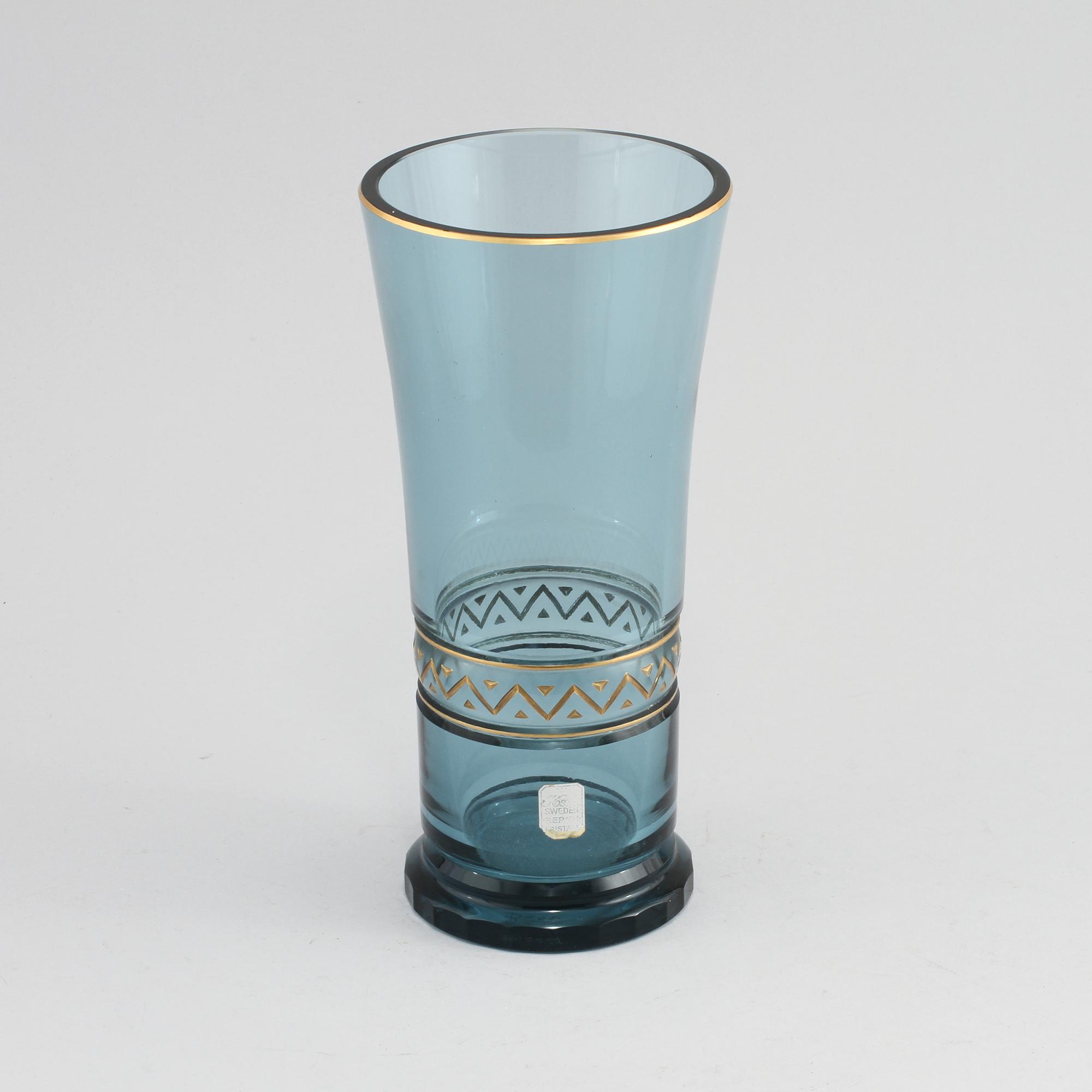 VAS, glas, Elis Bergh, Kosta, 1900-talets första hälft.
