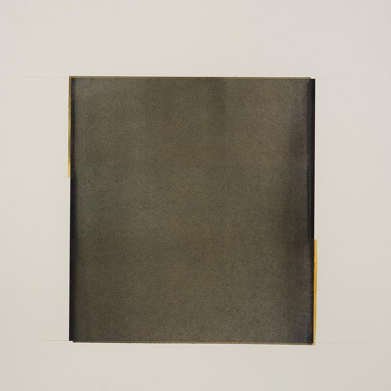 Callum Innes, "Ivory Black Blue / Quinacridone Gold (no. 59)".