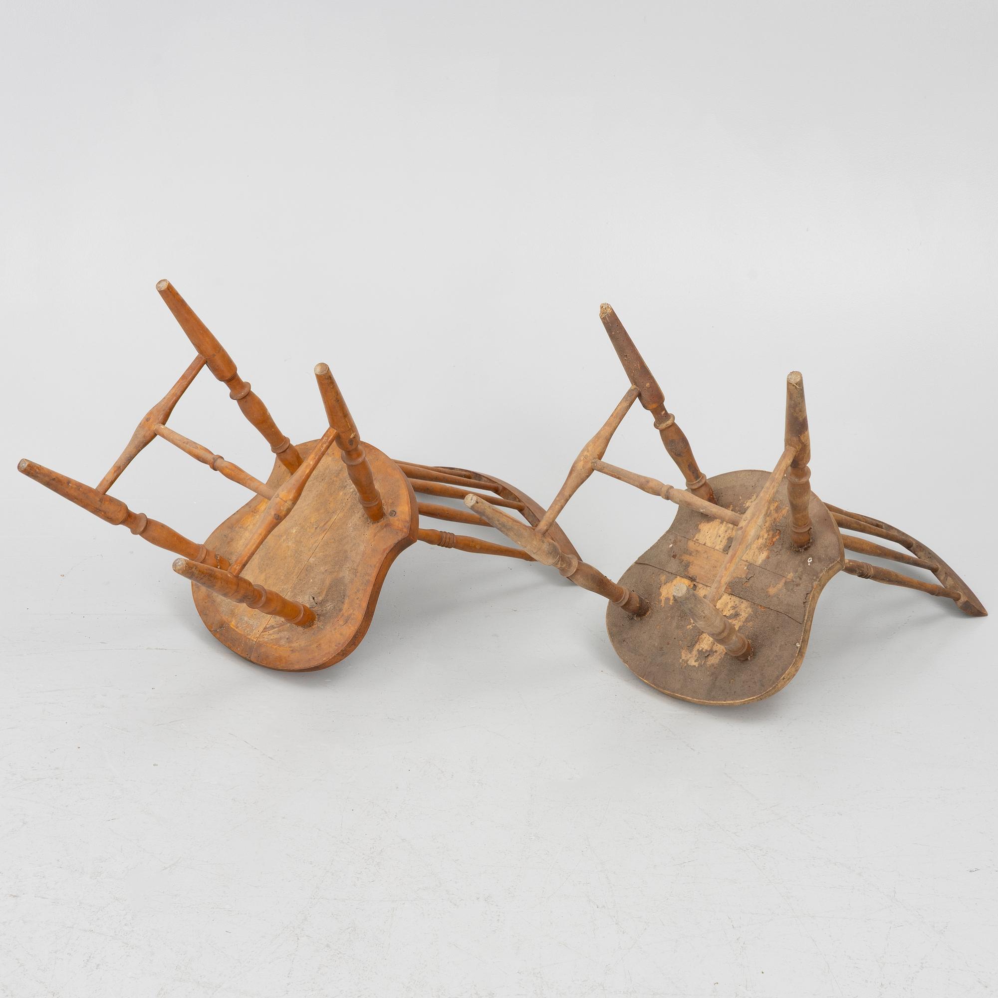 A set of eight Swedish chairs, around the year 1900.