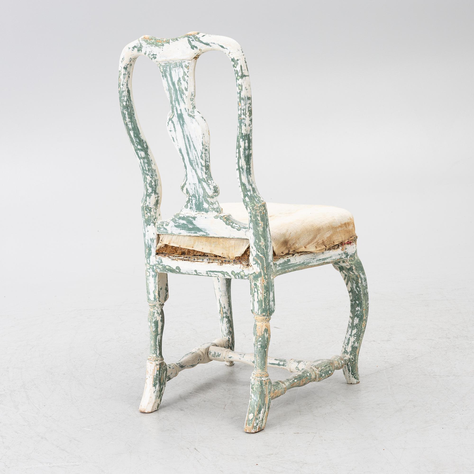 A rococo chair, 18th century.